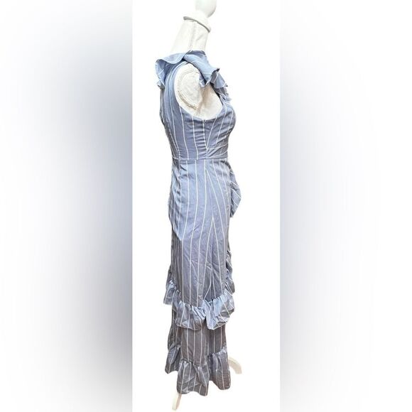 NWT English Factory Striped Ruffle Maxi Dress - Picture 5 of 7